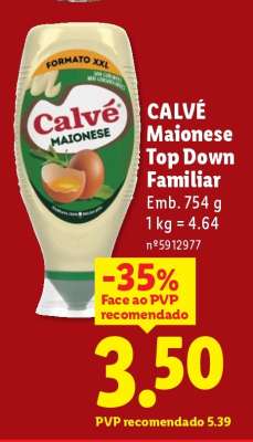 CALVÉ Maionese Top Down Familiar
