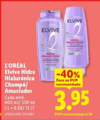 L'ORÉAL Elvive Hidra Hialurónico Champô/Amaciador