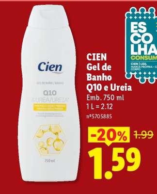 Cien Gel de Banho Q10 e Ureia