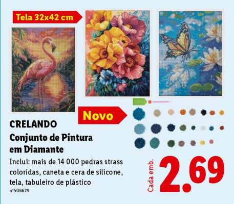 CRELANDO Conjunto de Pintura em Diamante
