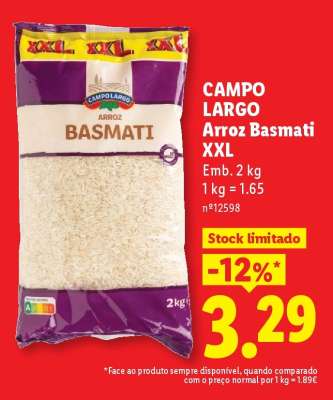 Campo Largo Arroz Basmati XXL