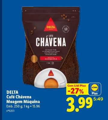 DELTA Café Chavena Moagem Máquina