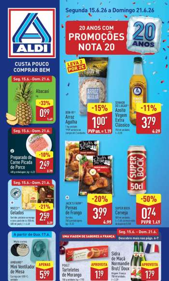 Folheto Aldi - 15.6.2026 - 21.6.2026.