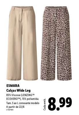 ESMARA Calças Wide Leg