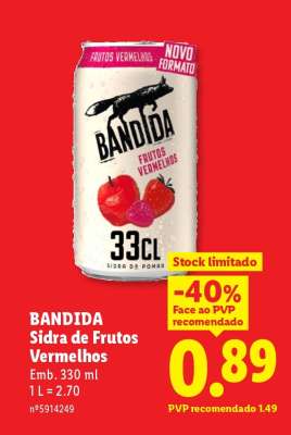 BANDIDA Sidra de Frutos Vermelhos