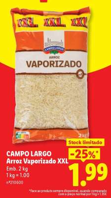 CAMPO LARGO Arroz Vaporizado XXL