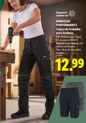 PARKSIDE PERFORMANCE Calças de Trabalho para Senhora