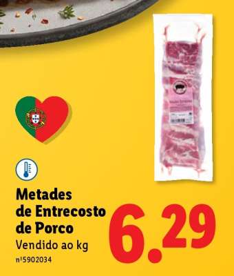 Metades de Entrecosto de Porco
