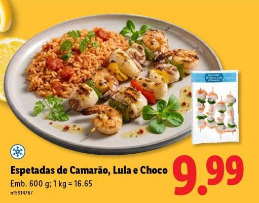 Espetadas de Camarão, Lula e Choco