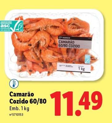 Camarão Cozido 60/80
