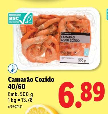 Camarão Cozido 40/60