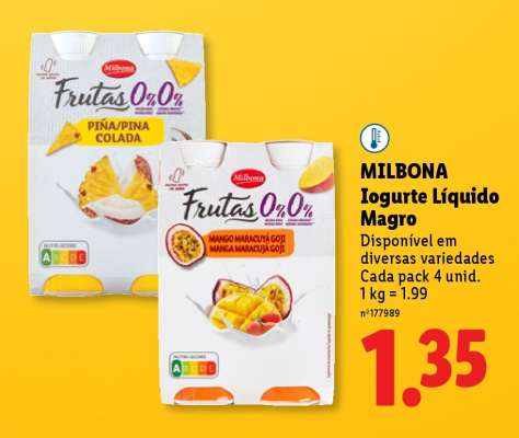 MILBONA Iogurte Líquido Magro