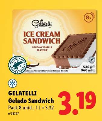 GELATELLI Gelado Sandwich