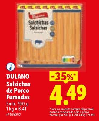 Dulano Salsichas de Porco Fumadas