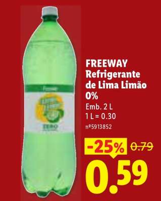 FREEWAY Refrigerante de Lima Limão 0%