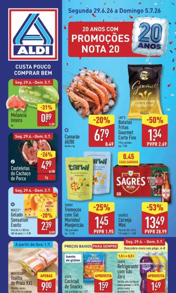 Folheto Aldi - 29.6.2026 - 5.7.2026.