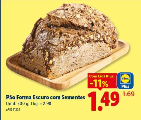 Pão Forma Escuro com Sementes