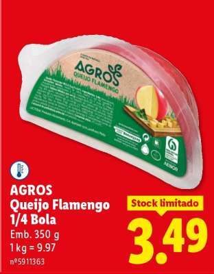 AGROS Queijo Flamengo 1/4 Bola