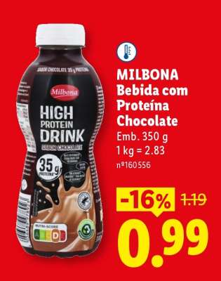 MILBONA Bebida com Proteína Chocolate