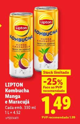 LIPTON Kombucha Manga e Maracujá