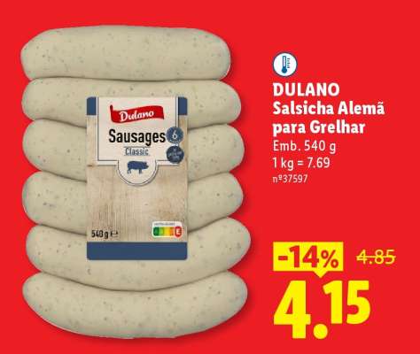 DULANO Salsicha Alemã para Grelhar