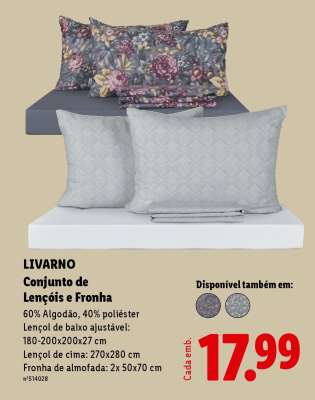 LIVARNO Conjunto de Lençóis e Fronha