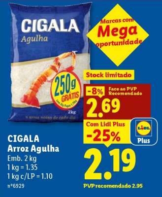 Cigala Arroz Agulha
