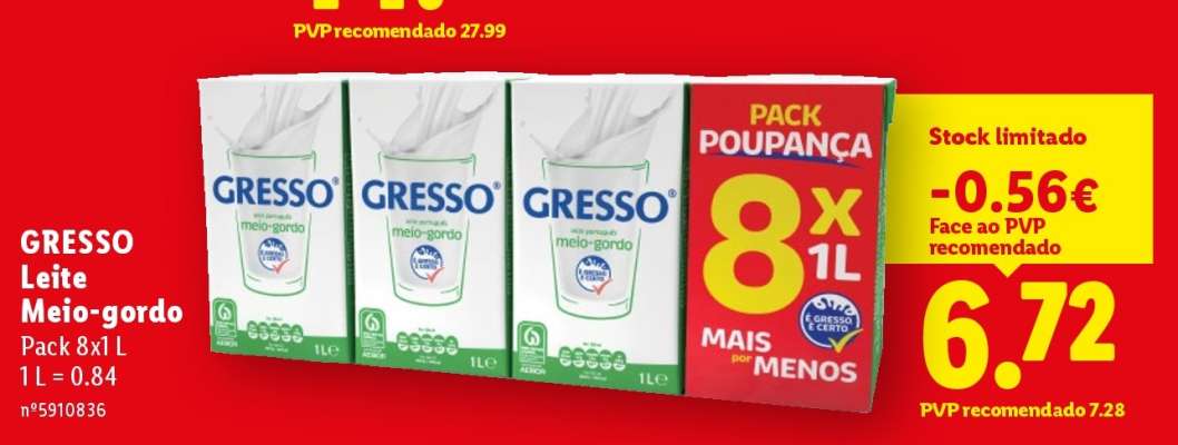 Gresso Leite Meio-gordo