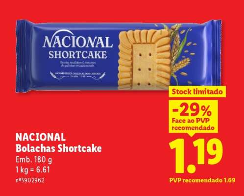 NACIONAL Bolachas Shortcake