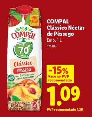 COMPAL Clássico Néctar de Pêssego