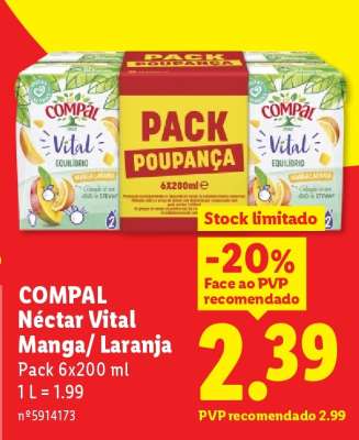 COMPAL Néctar Vital Manga/Laranja