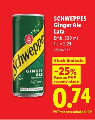 SCHWEPPES Ginger Ale Lata