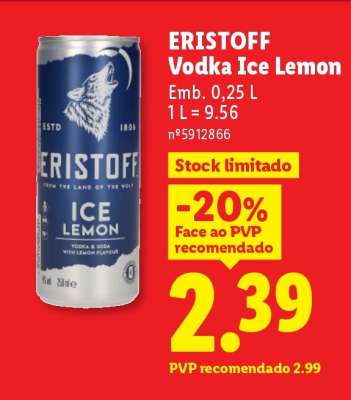 ERISTOFF Vodka Ice Lemon