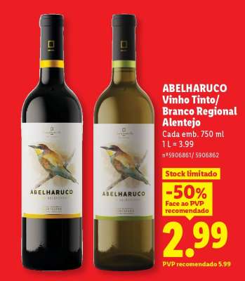 ABELHARUCO Vinho Tinto/Branco Regional Alentejo