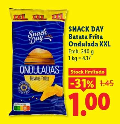 Snack Day Batata Frita Ondulada XXL