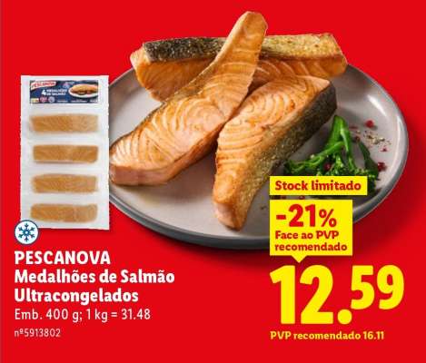 PESCANOVA Medalhões de Salmão Ultracongelados