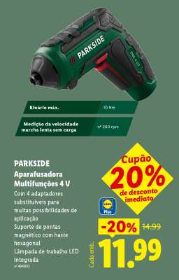 PARKSIDE Aparafusadora Multifunções 4 V