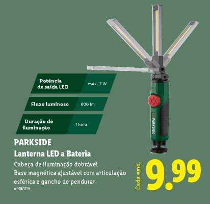 PARKSIDE Lanterna LED a Bateria