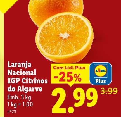 Laranja Nacional - IGP Citrinos do Algarve