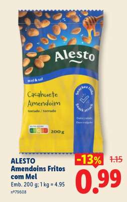 Alesto Amendoins Fritos com Mel