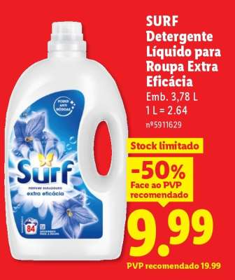 SURF Detergente Líquido para Roupa Extra Eficácia