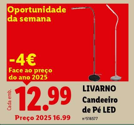 LIVARNO Candeeiro de Pé LED