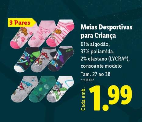 Meias Desportivas para Criança
