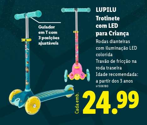 LUPILU Trotinete com LED para Criança