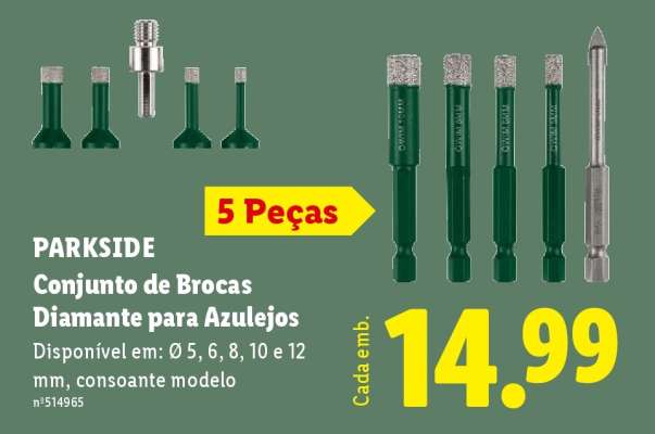 Conjunto de Brocas Diamante para Azulejos