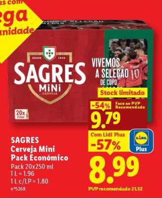 Sagres Cerveja Mini Pack Económico