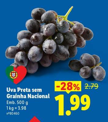 Uva Preta sem Grainha Nacional