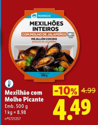 Mexilhão com Molho Picante