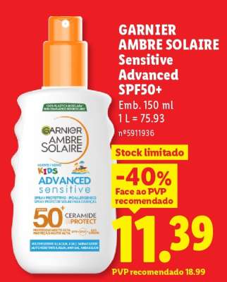 GARNIER AMBRE SOLAIRE Sensitive Advanced SPF50+
