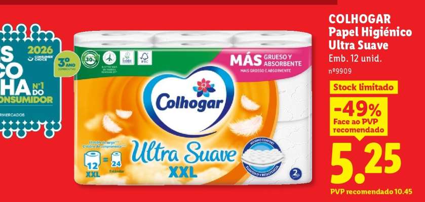 COLHOGAR Papel Higiénico Ultra Suave